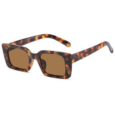 Imagem de Óculos de Sol UV400 - Rebites, Cores Candy Gradientes, Para Homens e Mulheres, Esportes ao Ar Livre, Corrida, Ciclismo, Estampa de Leopardo