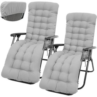 Imagem de Almofada para espreguiçadeira de sol, 167 x 50 cm, estampada, para ambientes externos, espreguiçadeira, substituição, macia, respirável, confortável, almofadas de cadeira com gravidade zero para pátio