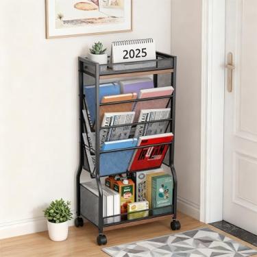 Imagem de Carrinho de Livros, Carrinho Organizador de Livros, Carrinho Organizador com Rodinhas, Carrinho Multiuso