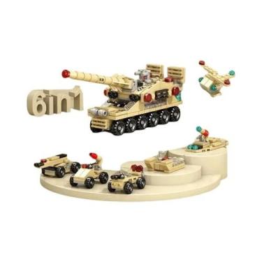 Imagem de Conjunto De Blocos De Montar 6 Em 1: Dinossauro, Polícia, Caminhão De 