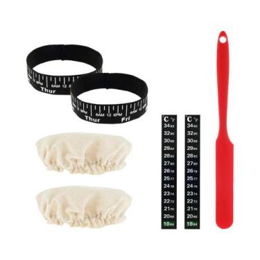 Imagem de Pote De Fermentação De Massa De Vidro Transparente 1000ml Recipiente P