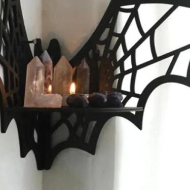 Imagem de Prateleiras De Canto De Madeira Gótica Flutuantes Para Decoração De Ha