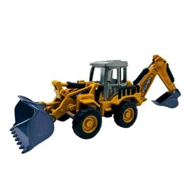 Imagem de Miniatura retroescavadeira Hidráulica GLW escala 1 para 70 articulada 