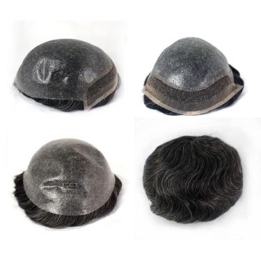 Imagem de Prótese Capilar Cabelo Humano Hibrida Natural Bio Sh 1B