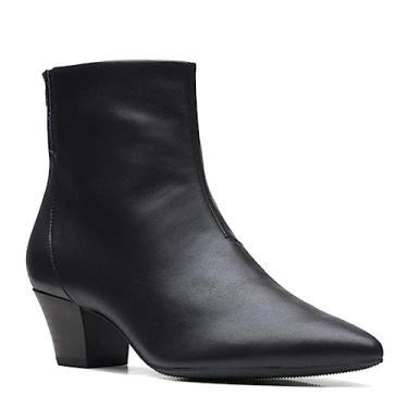 Imagem de Clarks Botas femininas da moda Teresa, Couro preto, 10