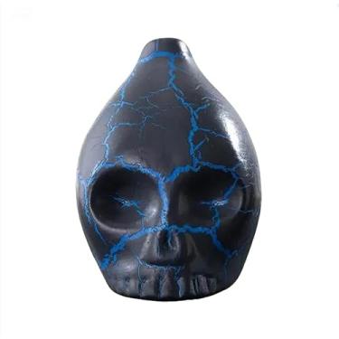 Imagem de Apito da Morte Asteca Gritando - Apito Cerâmico 126+ DB, Apito Mortal Mais Alto Perfeito para Halloween e Dias De Los Muertos (Preto + Azul)