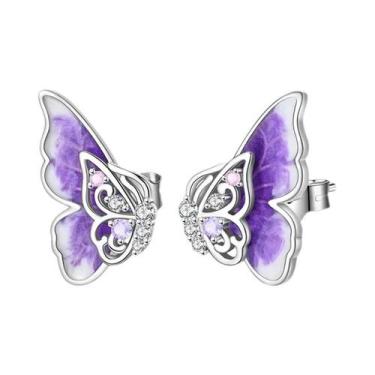 Imagem de Brincos De Estrela Do Mar Coloridos Em Prata Esterlina 925, Joias Fina