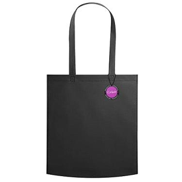 Imagem de Sacola Ecobag em TNT Premium 37x41cm Termo Selado Malta TopGet (Preto)