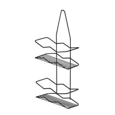 Imagem de Porta Shampoo e Sabonete Duplo Suporte de Registro sem Furo Preto