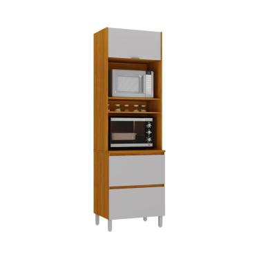 Imagem de Paneleiro 2 Portas 1 Gaveta Nicho Para 2 Fornos Lumina - Itatiaia Cinamomo-fendi