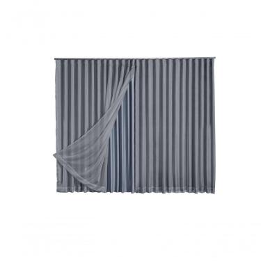 Imagem de Cortina Microfibra Com Voil 6,00x2,80 Para Trilho Suíço cinza