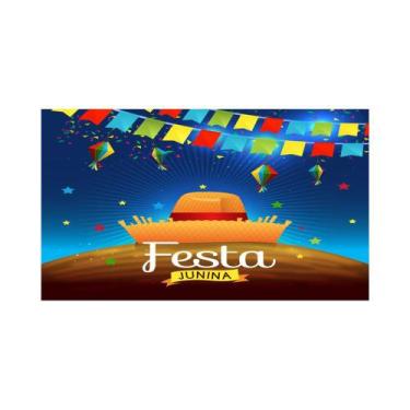 Imagem de Painel de Tecido Sublimado Festa Junina Chapéu e Balões - Fabrika de F
