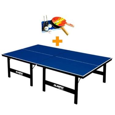 Imagem de MESA DE PING PONG MDP 12mm Olimpic 1014 + KIT TÊNIS DE MESA 5030 - Klo