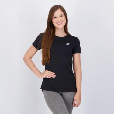 Imagem de Camiseta New Balance Sport Essentials Feminina Preta, M