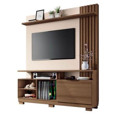 Imagem de Estante Home Theater Artheo Castanho Off White - HB Móveis - HB Moveis