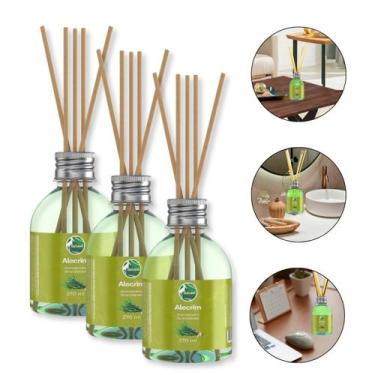 Imagem de Kit 3 Aromatizador Ambientes Alecrim Varetas Fragrância Suave Calmante