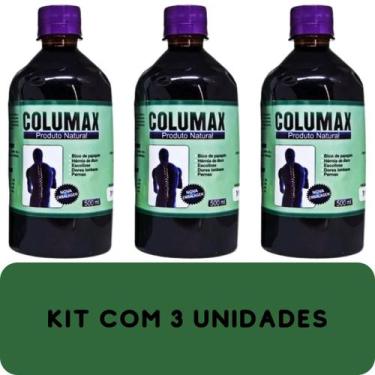 Imagem de Suplemento Alimentar Columax Natural Frasco 500ml Kit Promocional 3 Un