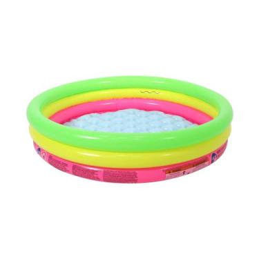 Imagem de Piscina Inflável Infantil 3 Anéis Coloridos 62 Litros Bel - Bel Fix