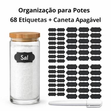 Imagem de Etiquetas Organizadoras Kit com 68 Unidades E Caneta Apagável Brinde -