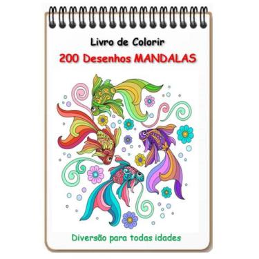 Imagem de Caderno de Colorir 200 Desenhos + 100 Atividades colorir numerado / In