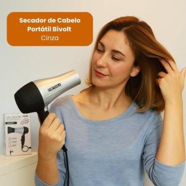Imagem de Secador De Cabelo Portátil 1200W Bivolt - Cinza - Startools