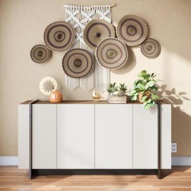 Imagem de Buffet Copacabana 4 Portas 160cm Off White/Nogueira - Colibri