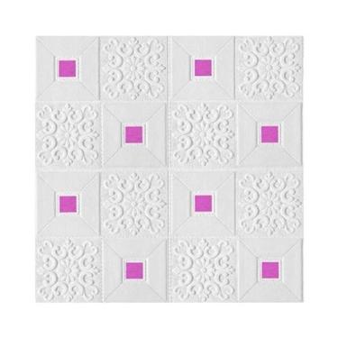 Imagem de Papel De Parede 3D Grande 70x70cm Com Efeito Tijolo, 10 Peças, Adesivo