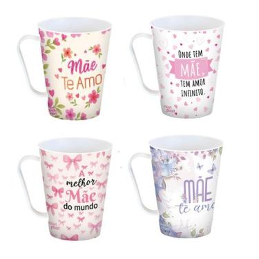 Imagem de Kit 12 Canecas Decoradas Dia das Mães 430ml Personalizadas Estampa Sor