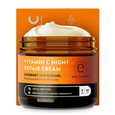 Imagem de Creme Natural Anti Idade para Rosto e Pescoço com Vitamina C e Vitamina 60 mL, EVE HANSEN, Preto