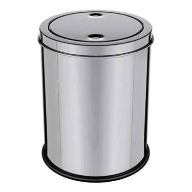 Imagem de Lixeira de inox 18cm com tampa basculante 3 litros euro home