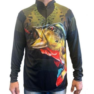 Imagem de Camisa de Pesca Proteção Solar UV Tucunaré Açu - Oficial da Pesca P, M