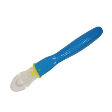 Imagem de Colher de Silicone Infantil Introdução Alimentar Macia para Bebê BPA F