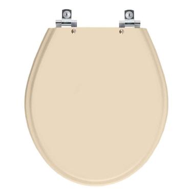 Imagem de Assento Sanitário Soft Close Ravena Amendoa  para vaso Deca