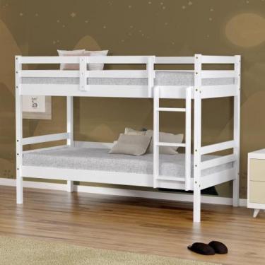 Imagem de Beliche Infantil Dreams Madeira Maciça Branco Megamobilia - Megamobíli