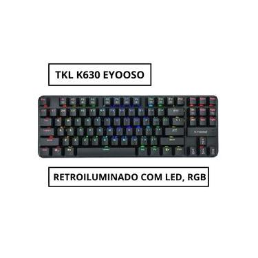 Imagem de Teclado Mecânico TKL K630 Eyooso Preto