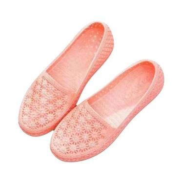 Imagem de Sandálias Planas De Verão Para Mulheres Com Clip No Dedão Em Couro PU,