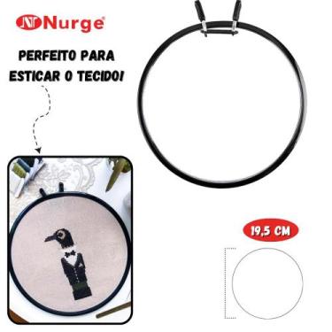 Imagem de Bastidor de Metal 19,5cm Para Bordado Nurge Preto