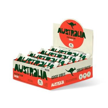 Imagem de Australia Protein Slim Cacau, Barra de Proteína com 8g de Proteína, Sem Adição de Açúcares, Sem Glúten, Display com 12 unidades