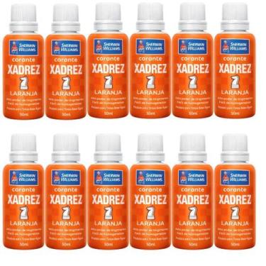 Imagem de Corante Líquido Xadrez Sherwin Williams 50ml 12 Peças Laranja