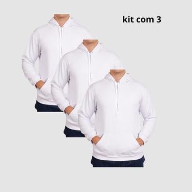 Imagem de Kit 3 Moletons Unisex Com Capuz Estilo Urbano Confortável - Lucam, Bra