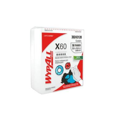 Imagem de Pano de Limpeza WypAll X60 Dobrado com 50 Panos