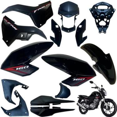 Imagem de Kit Carenagem Cg Fan 160 Modelo 2016 / 2021 Completo - Sportive, PRETA