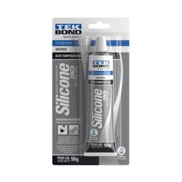 Imagem de Silicone Acético Alta Temperatura Cinza 50g - Tekbond