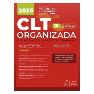 Imagem de Clt Organizada-Consolidação Das Leis De Trabalho - 15ª Edição 2026