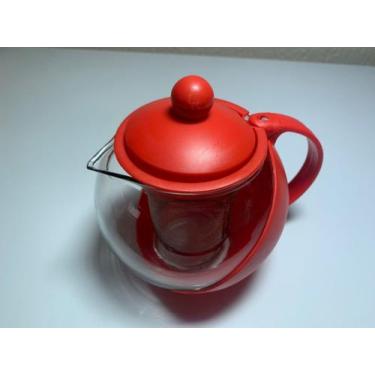 Imagem de Chaleira Bule Vidro Infusor Coador Filtro Aço Inox Para Chá - Art Hous