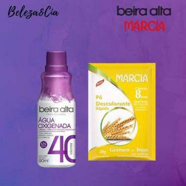 Imagem de Kit Água Oxigenada 40 volumes 90ml + Pó Descolorante Márcia 20g - Beir