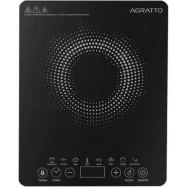 Imagem de Cooktop Indução 1200W Vitrocerâmico 1 Boca Preto ACKI01-01 Agratto 110