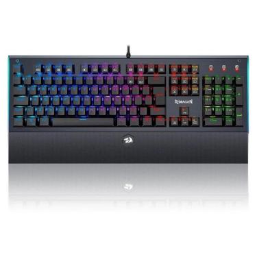 Imagem de Teclado Mecânico Gamer Redragon Aryaman V2, RGB, Switch Blue, N-Key, ABNT2, Preto - Pre...