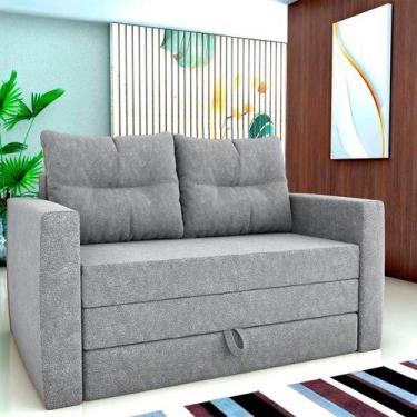 Imagem de Sofá Cama 2 Lugares casal 1,50 mts Bouclê Luma Matrix, BOUCLE CINZA
