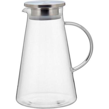 Imagem de Jarra 23X18X18Cm 1,8L Borosilicato Transp Tampa Inox - NH